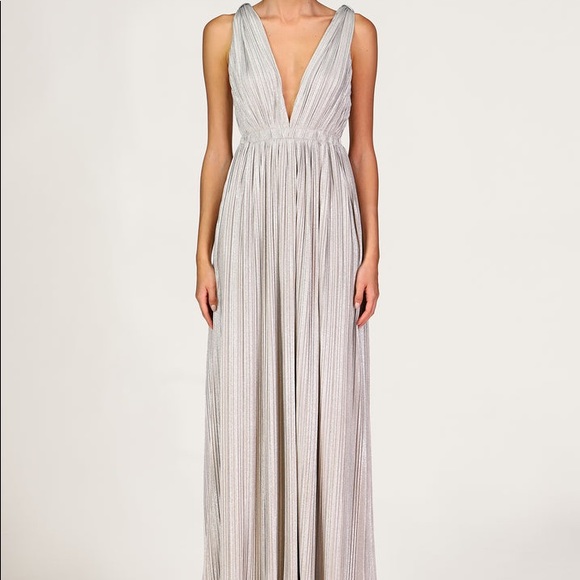 Halston Heritage Dresses & Skirts - Halston LANA PLEATED V NECK GOWN 6